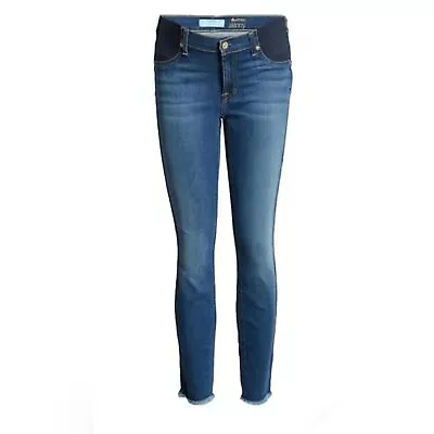 7 For All Mankind B(air) Maternity Ankle Skinny Frayed Hem Jeans 32 • $99.98