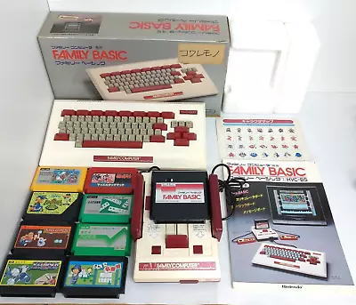 Nintendo Family Basic Keyboard Boxed Bundle W/ Famicom Console 8 Games & Manual • $169.99