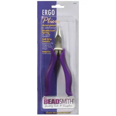 Beadsmith Ergo Chain Nose Pliers -Soft Grip Handle- Jewellery Making Tool- S0010 • £7.59