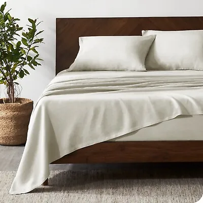 Luxury 100% Linen Sheet Set - Deep Pockets - Easy Fit - By Bare Home • $149.99