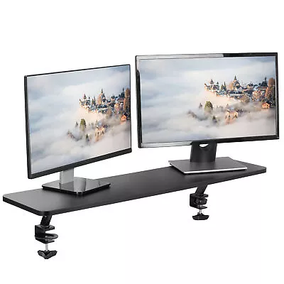 VIVO Black Clamp-on Large 40  Desk Shelf | Monitor Laptop Riser Desk Organizer • $69.99