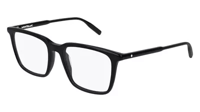 New Mont Blanc MB0011O Mens Eyeglasses 005 Shiny Black 54-19-150mm • $129.99