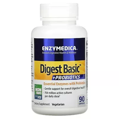 Enzymedica Digest Basic  Probiotics 90 Capsules Nut Free Casein-Free • $21.24