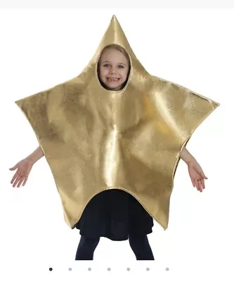 CHILD ADULT GOLD STAR COSTUME NATIVITY CHRISTMAS XMAS FANCY DRESS Small 4-6 • £4.99