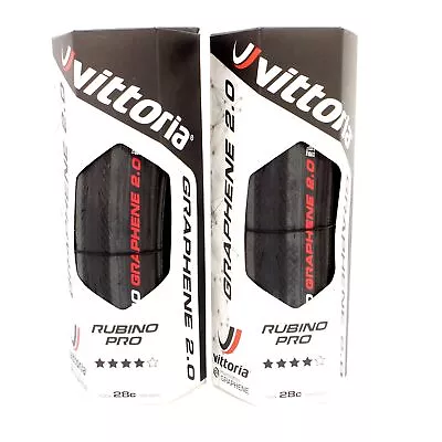 Vittoria Rubino Pro G+2.0 Road Clincher Tire 700x28C Full Black 1 Tire Or 2 Tire • $42.90