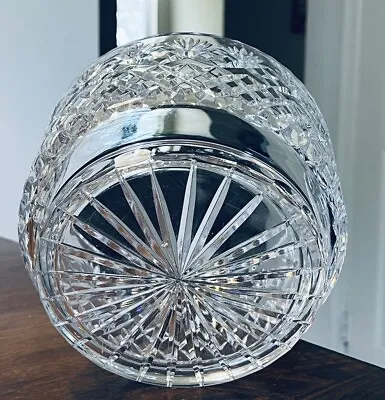 Vintage Bohemian Heavy Crystal Bowl Czechoslovakian 8” Diameter  Discontinued • $135.99