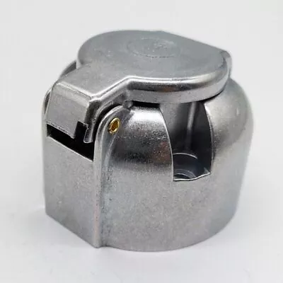 12V 7 Pin Round Plug Trailer Cars Caravan Wiring Light Tow Bar Towing Socket UK • £6.29