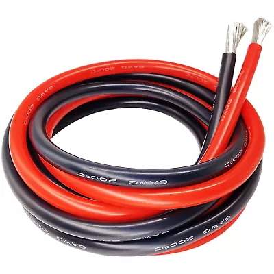 6 AWG Silicone Wire 6ft Ultra Flexible 6 Gauge Stranded Wire 3200 Strands - + • $28.18