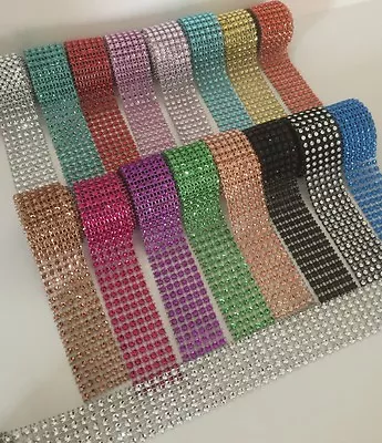 £1.35 • Buy BLING Ribbon 1M Crystal Diamante Sparkly Rhinestone EFFECT Mesh Trim CARD CRAFT