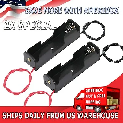 2X Single AA DIY Battery Holder Case Box Base 1.5V With Bare Metal Wire Leads • $3.95