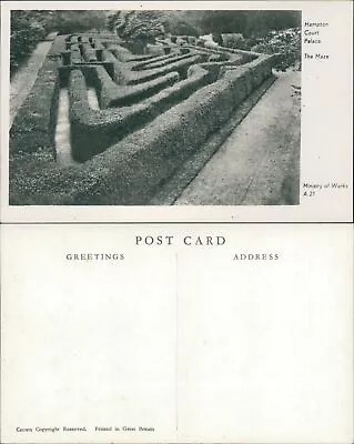 Hampton Court Palace Maze Ministry Of Works RP Real Photo • £5.10