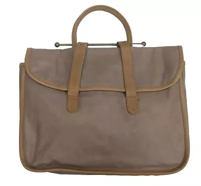 Kate Sheridan Leather Bag Briefcase Music Brown Document Handbag Camel • £125