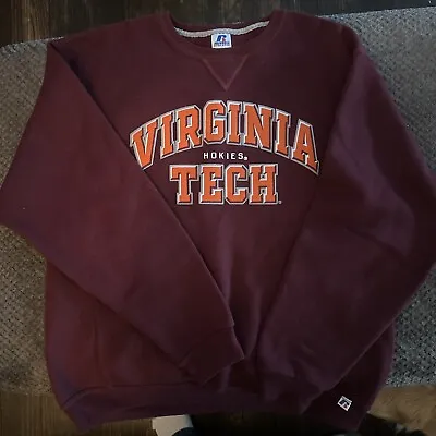 Vintage Russell Virginia Tech Hokies Sweater Mens Large Pullover Sweater • $29.99