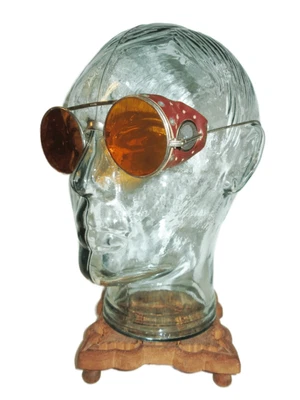 $149.99 • Buy Antique Willson FORD Automotive Amber Sunglasses Goggles Vtg Steampunk Glasses W