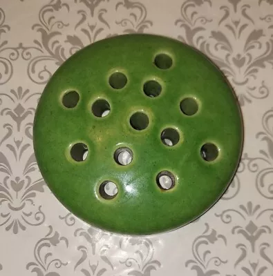 Vintage Weller Pottery Green Floral Frog • $18