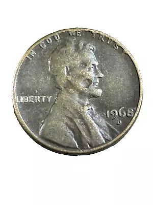 1968 D Lincoln Cent With Head Wounds And Errors • $800