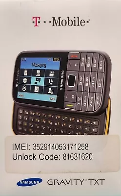 Samsung SGH-T379 (T-Mobile) Gravity Text Slider Cell Unlocked New • $59.99