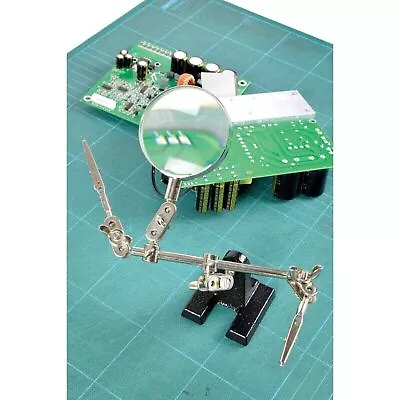 Helping Hand Tool Modelling Kit Magnifying Glass Soldering Iron 60mm With Clips • £5.99