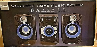 AKAI Wireless Home Music System Bluetooth CD Player Radio AUX • £105
