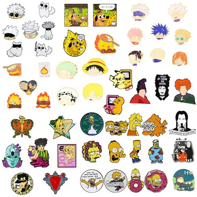 136 Styles Cartoon Jewelry Brooch Fashion Chest Pins Badges Funny Anime Games • $6.69