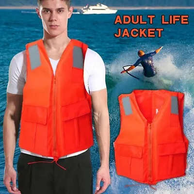 $16.73 • Buy Adults Life Jacket Aid Vest Kayak Ski Buoyancy Fishing Watersport