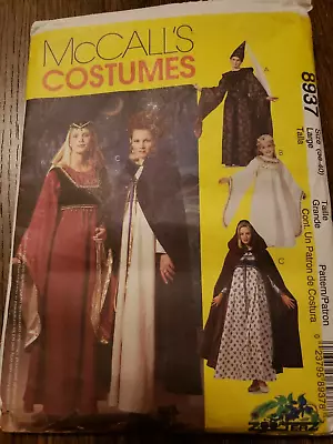 Girl Misses Medieval Renaissance Sewing Pattern Zooterz McCall's 8937 Large38-40 • $9.99