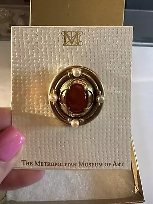 The Metropolitan Museum Of Art Carnelian Brooch New In Box • $28