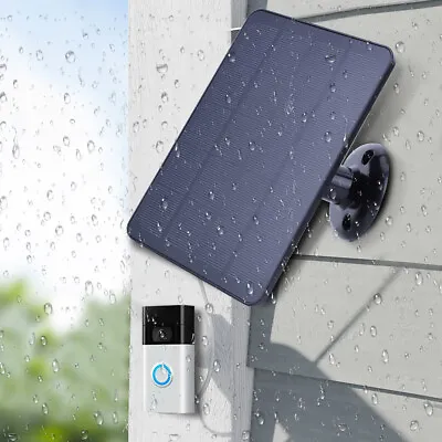 Solar Panel Charger 4W For Ring Video Doorbell 4/3/2 Solar Charger W/Power Cable • $17.72