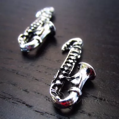 Saxophone 26mm Antiqued Silver Plated Music Charms C2869 - 10 20 Or 50PCs • $2.50