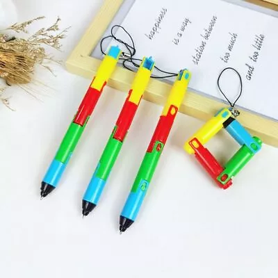 5pcs With Lanyard Bendable Deformable Pen Folding Ballpoint Pen  Student Prize • £4.29