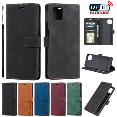 For OPPO A94 A74 A54 A53 A72 A15S RFID Leather Magnetic Wallet Case Flip Cover • $13.39
