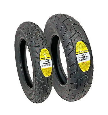 Dunlop 130/90-16 Motorcycle Front Rear Tire D404 130/90B16 130 90 16 Set • $249.49