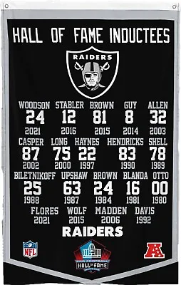 Oakland Raiders Football 3x5ft Hall Of Fame Inductees Super Bowl Flag NFL Banner • $11.99