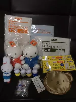 Miffy Goods Lot Set 17 Mini Figure Plush Shoulder Bag Eco Bag Tote Bag Pouch   • $101.06