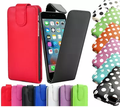 For IPhone 5 5G 5S SE 2016 Vertical Flip Down Case Cover In PU Leather • £2.95