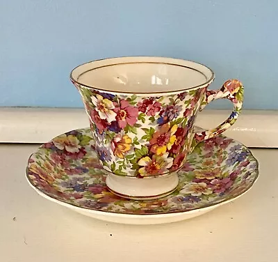£29.01 • Buy James Kent China Chintz Cup And Saucer  Du Barry   Made In England