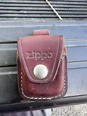 Zippo Lighter Brown Weathered Leather Case Pouch • $7