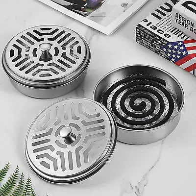 Stainless Steel Mosquito Coil Tray Coil Incense Burner Holder 1PC • $10.19