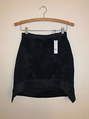 W118 By Walter Baker Sz 2 Skirt Nwt $148 Angelica Black Hi Low • $24.95