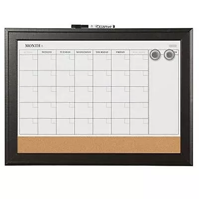 Quartet Combination Magnetic Whiteboard Calendar & Corkboard 17  X 23  Combo • $29.79