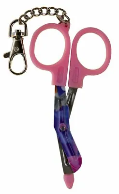 £4.99 • Buy Mini Nurses Bandage Scissors With Belt Clip With PATTERNED BLADES - Free UK P&P