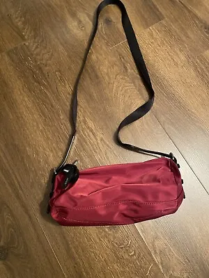 Lancel Small Burgundy Bowling Bag (Inside Pink) • £44.20
