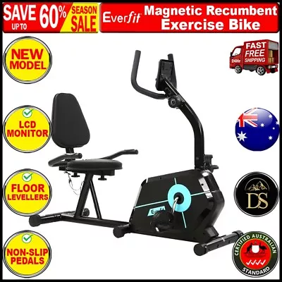 Everfit Magnetic Recumbent Exercise Bike Fitness Cycle Trainer Gym Equipment • $218.40