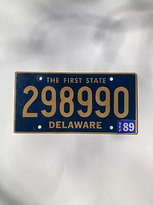 Collectors Item 1989 Delaware License Plate #298990  Start Your 50 State Set Now • $9.99