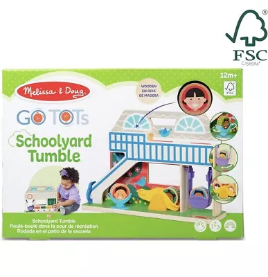 Kids Wooden Toy Melissa & Doug Pretend Play Schoolyard 12M • £12.99
