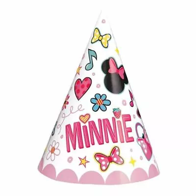 Iconic Minnie Mouse 8 Ct Birthday Party Cone Hats • $4.99