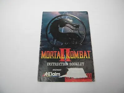 Mortal Kombat II 2 SNES Super Nintendo Instruction Manual Only • $9.99