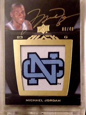 2011-12 UD Black Logo Patch Michael Jordan Patch On-Card Autograph /40 UNC • $5000