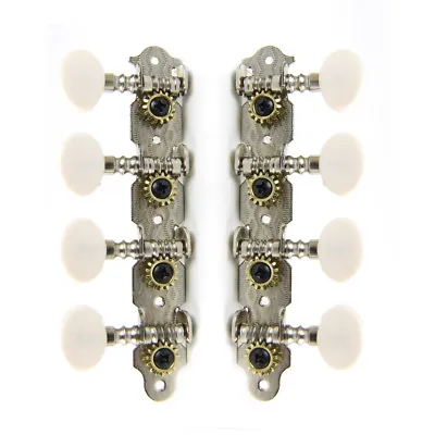 4-on-Plate Classic Style Mandolin Tuning Keys Tuners Head Pegs Nickel (1Lx1R) • $14.99