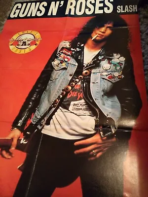 Slash Guns N Roses Massive Vintage Rare Poster Appetite Destruction Metallica • £15